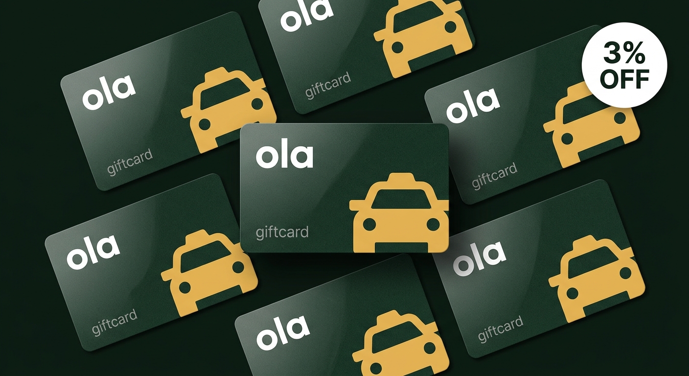 Ola Cabs Gift Card in May 2026 | Buy at 3% OFF