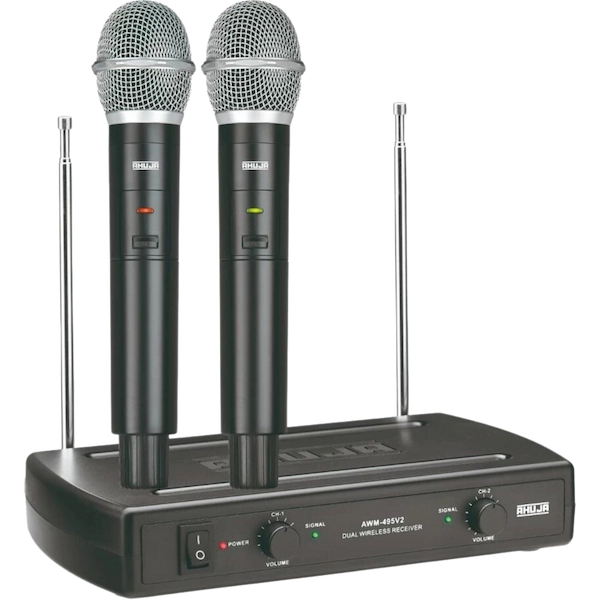 Ahuja Dual Hand Wireless Microphone AWM-495V2